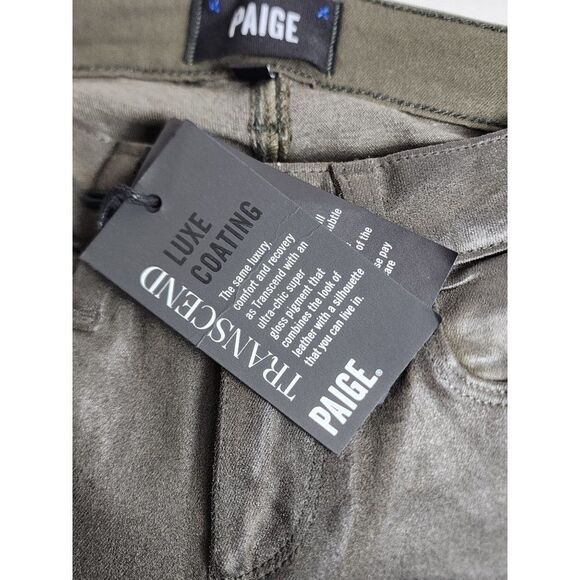 Paige Verdugo Ultra Skinny Luxe Coating NWT Jeans in Army green, Size 23 - Picture 8 of 9